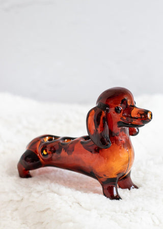Dachshund Triple Bowl Pipe