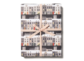 Red Cap Cards| City Snow Wrapping Paper