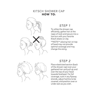 Kitsch | Luxury Shower Cap - Blush Dot