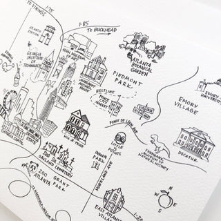 Natty Michelle Papier | Pen and Ink Map Single