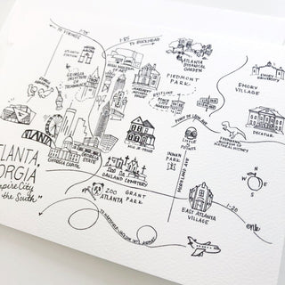 Natty Michelle Papier | ATL Pen and Ink Map Set