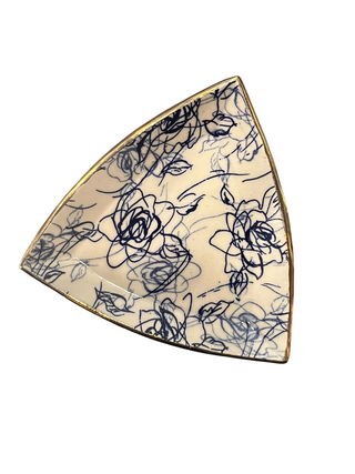 Triangle Dish | Blue Floral